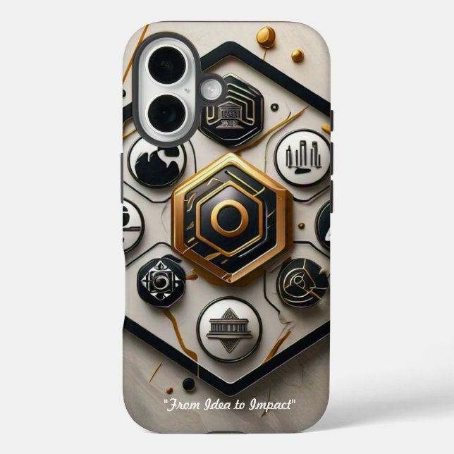 Funda iPhone 16 "Innovar, perturbar, repetir" (Reverso )