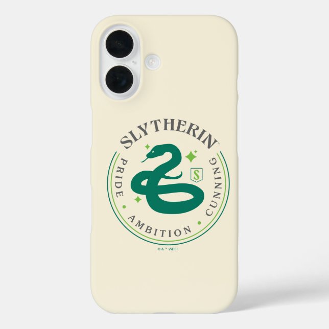 Funda iPhone 16 Insignia de Orgullo de la Casa SLYTHERIN™ Serpient (Reverso )