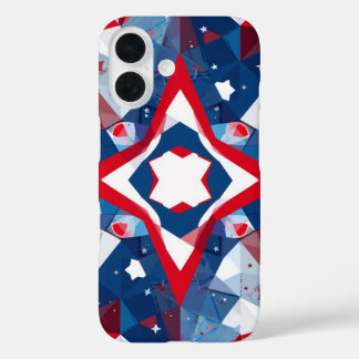 Funda iPhone 16 Inspiración de la bandera de Estados Unidos