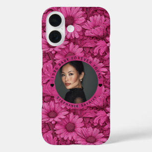 Funda iPhone 16 Inspiración de margarita cumpleaños 18 moderno