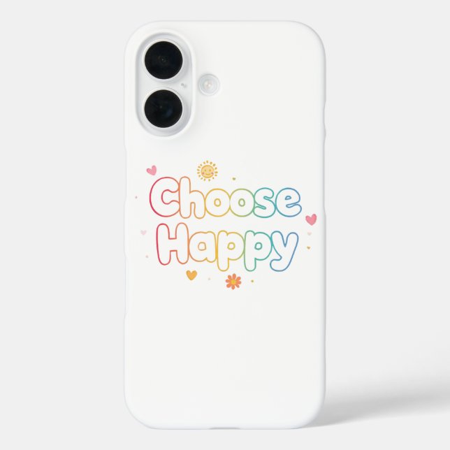 Funda iPhone 16 Inspirational and Cheerful Positive Message (Reverso )