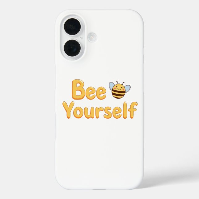 Funda iPhone 16 Inspirational "Be Yourself" Positive Message (Reverso )
