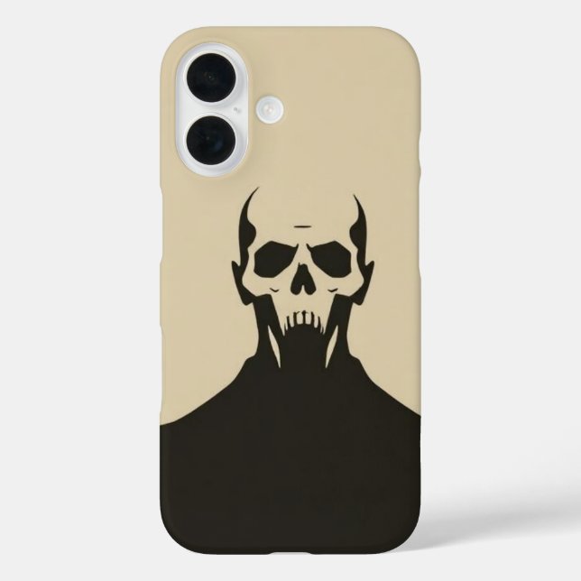 Funda iPhone 16 Interpretación del cráneo de vampiros (Reverso )