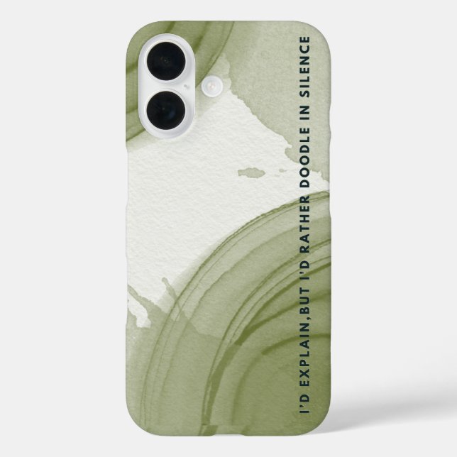 Funda iPhone 16 Introvert watercolor doodle iPhone / iPad case (Reverso )