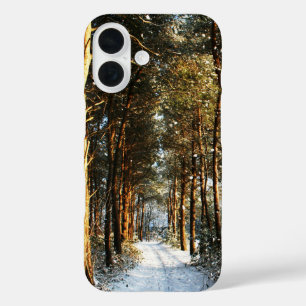 Funda iPhone 16 Iphcnm de Escena de Nieve Forestal