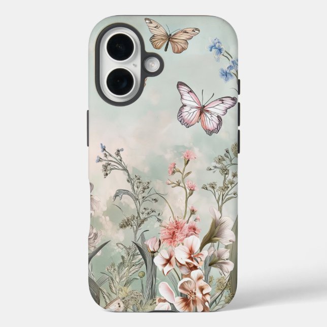 Funda iPhone 16  iPhone Case with flowers. (Reverso )