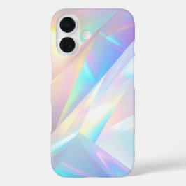 Funda iPhone 16 Iridescent Crystal Prism Holographic Design