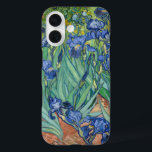 Funda iPhone 16 Irlandeses | Vincent Van Gogh<br><div class="desc">Irises (1889) del artista holandés post-impresionista Vincent Van Gogh. El paisaje original es un óleo sobre lienzo que muestra un jardín de flores de iris florecientes. Utilice las herramientas de diseño para agregar texto personalizado o personalizar la imagen.</div>