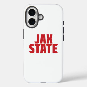 Funda iPhone 16 Jacksonville State University JAX STATE Bold Red