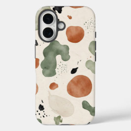 Funda iPhone 16 Japandi Organic Shapes Beige Case