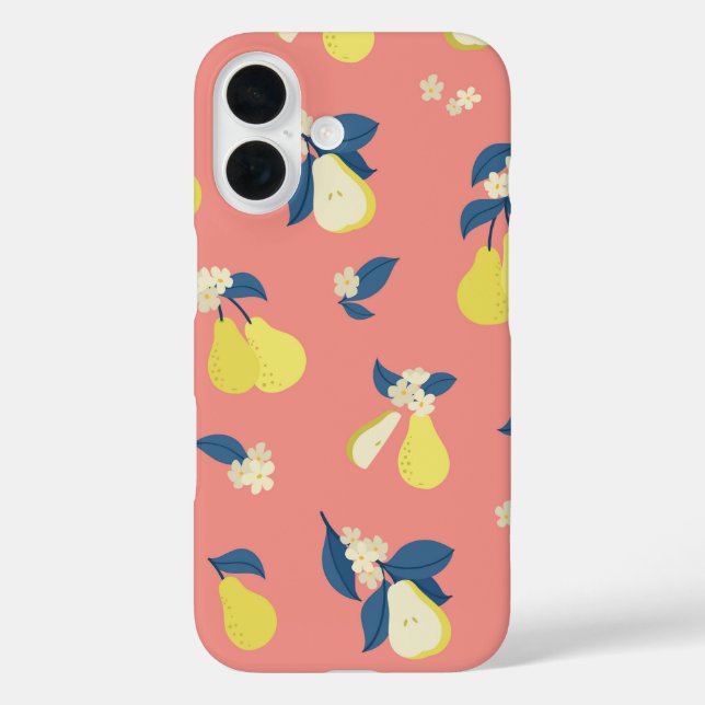 Funda iPhone 16 Jardín de frutas del Día Pear (Reverso )