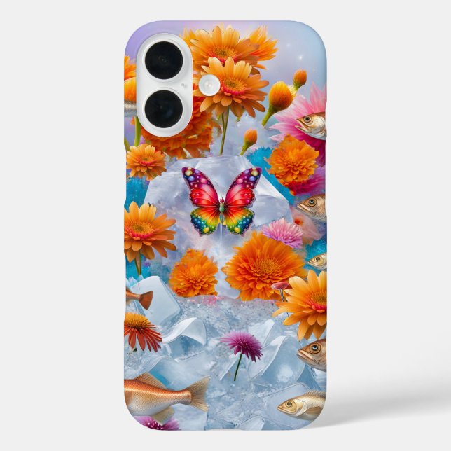 Funda iPhone 16 Jardín de la naturaleza (Reverso )