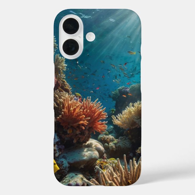 Funda iPhone 16 Jardín de las profundidades (Reverso )