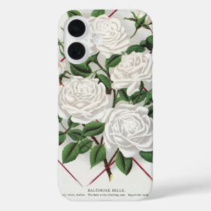 Funda iPhone 16 Jardín de rosas trepadoras blancas antiguas victor