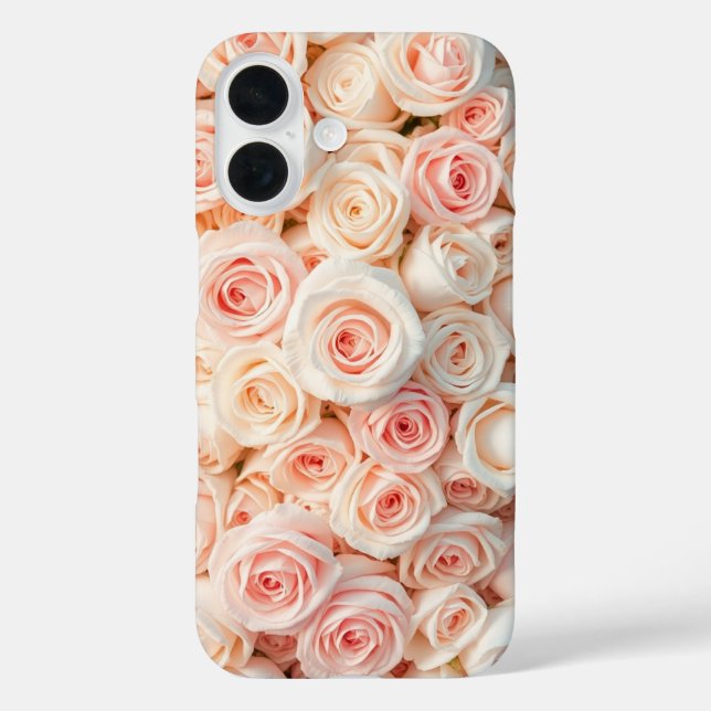 Funda iPhone 16 Jardín Rosa de rubefacción (Reverso )