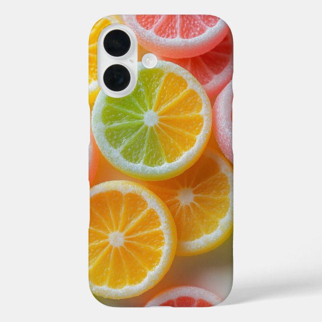 Funda iPhone 16 Jelly Candy Citrus Fruits (Reverso )