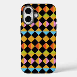 Funda iPhone 16 Jester Joker Motley Diamonds Cuadrados Geométricos