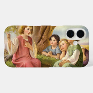 Funda iPhone 16 Jesucristo enseñando a los niños, religión antigua