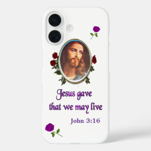 Funda iPhone 16 Jesús Juan 3:16