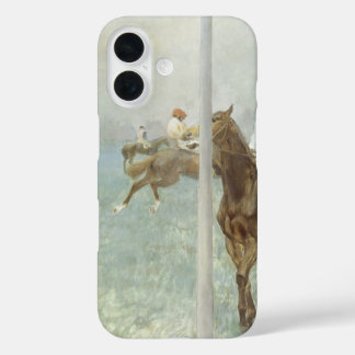 Funda iPhone 16 Jinetes antes de la carrera por Edgar Degas