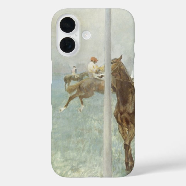 Funda iPhone 16 Jinetes antes de la carrera por Edgar Degas (Reverso )