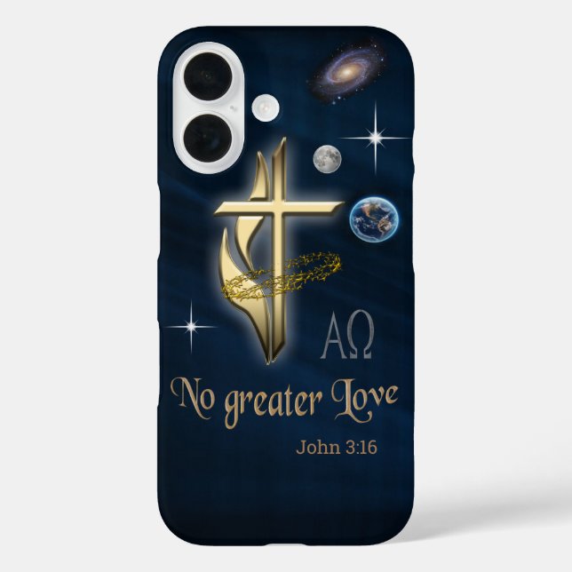 Funda iPhone 16 Juan 3:16 (Reverso )