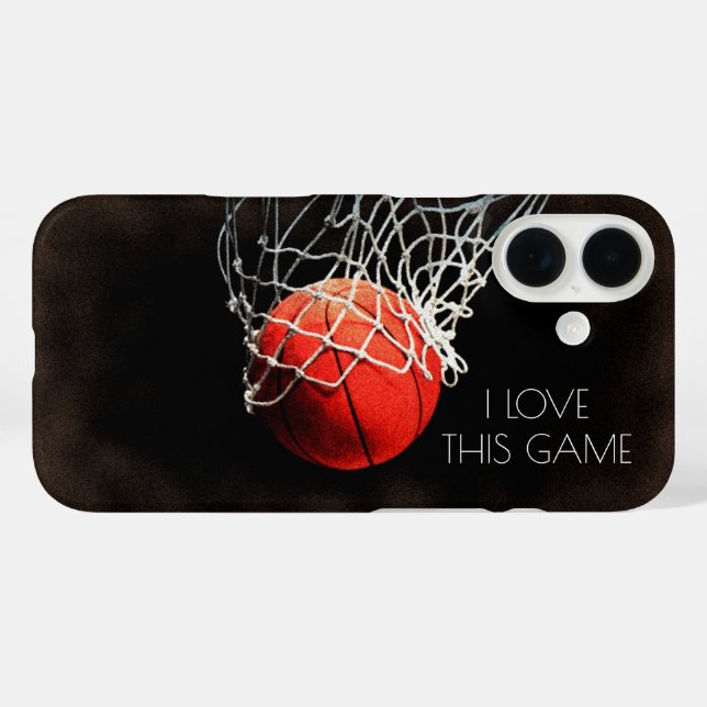 Funda iPhone 16 Juego de baloncesto de amor (Reverso (Horizontal))