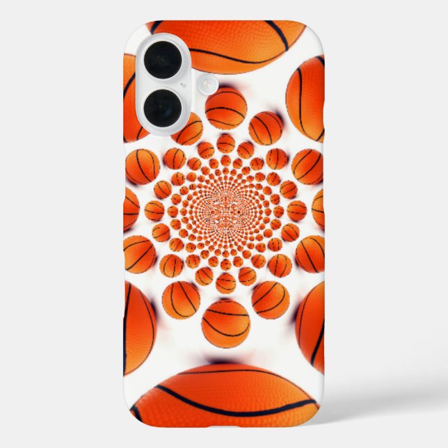 Funda iPhone 16 Juego de básquetbol de campeones: Court Vision Kal (Reverso )