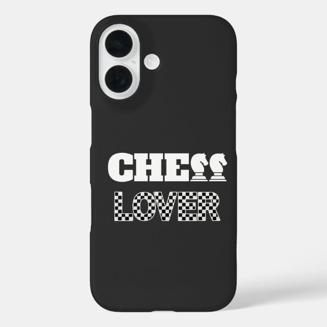 Funda iPhone 16 Juego único de ajedrez Lover White Knights (Reverso )