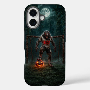 Funda iPhone 16 Jugador de Fútbol Hombre Lobo Arte de Terror de Ha