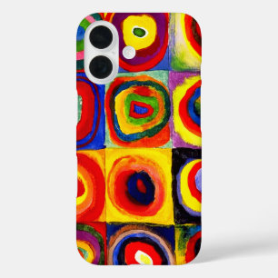 Funda iPhone 16 Kandinsky Farbstudie Quadrate Squares Círculos Art