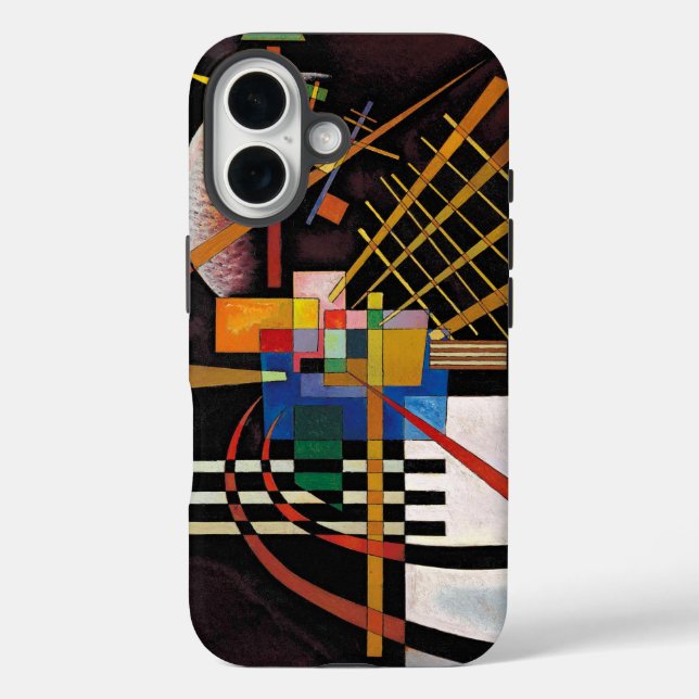 Funda iPhone 16 Kandinsky Resumen Pintura de arte clásico (Reverso )