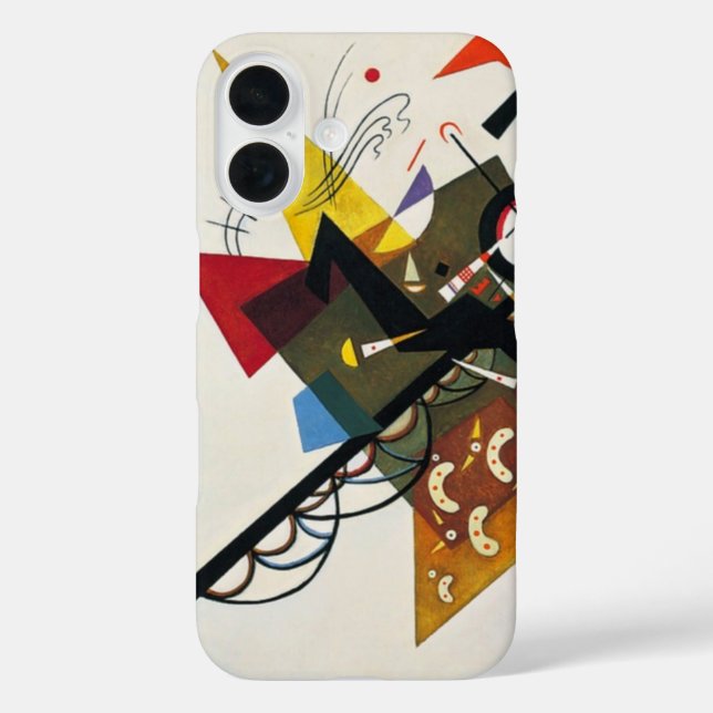Funda iPhone 16 Kandinsky Sobre La Pintura De Dos Abstractos Blanc (Reverso )