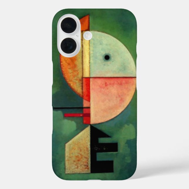 Funda iPhone 16 Kandinsky Upward Abstract Painting Green (Reverso )