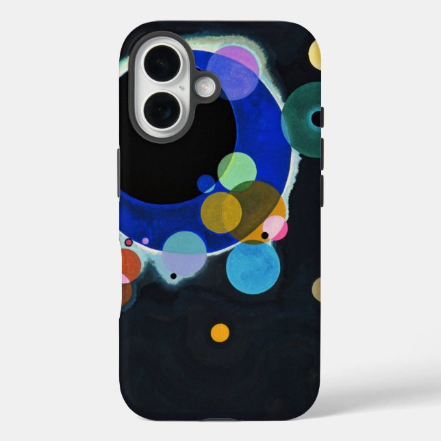 Funda iPhone 16 Kandinsky Varios Círculos Artísticos (Reverso )