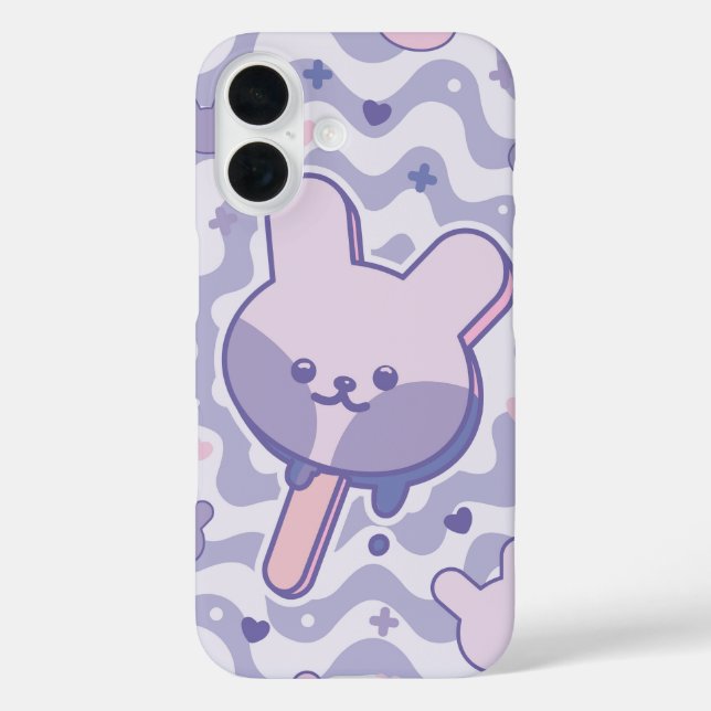 Funda iPhone 16 Kawaii Bunny Popsicle (Reverso )