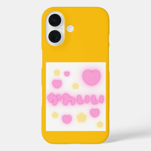 Funda iPhone 16 Kawaii Pink Heart iPhone 16 Case (Reverso )