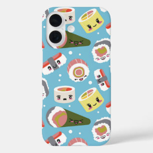 Funda iPhone 16 Kawaii Sushi Fiesta