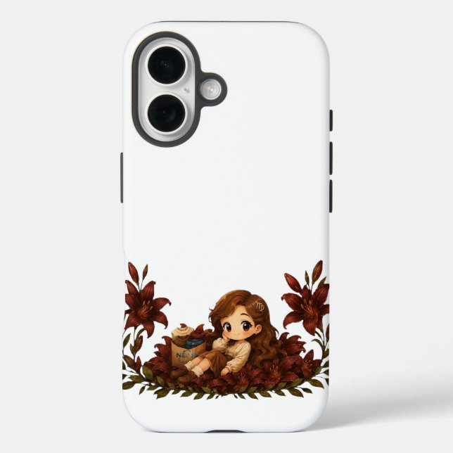 Funda iPhone 16 Kawaii Zodiac Neos Virgo (Reverso )