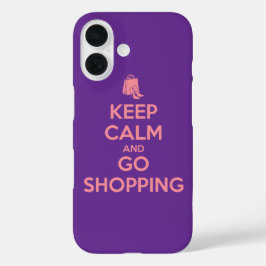 Funda iPhone 16 Keep Calm and Go Shopping