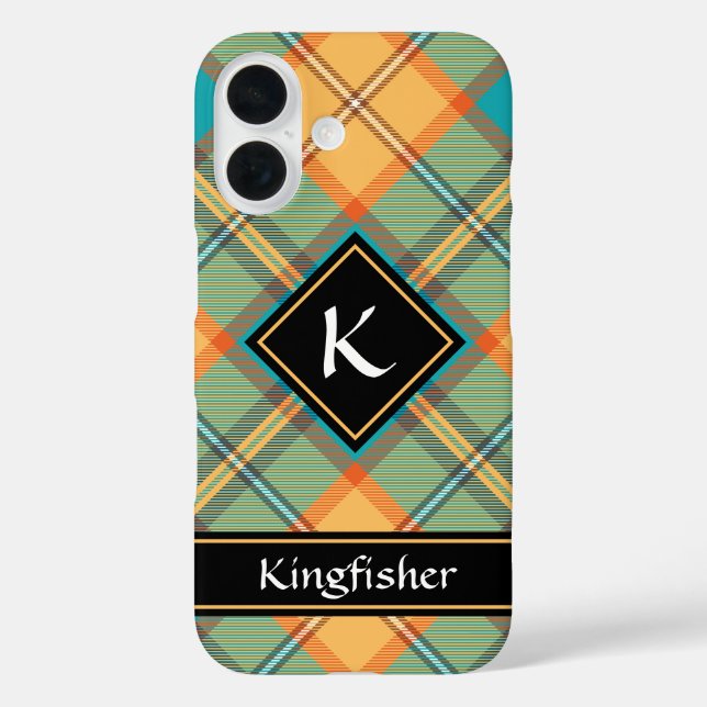 Funda iPhone 16 Kingfisher Tartan (Reverso )
