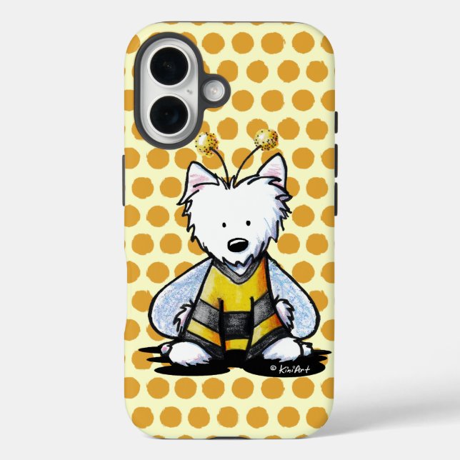 Funda iPhone 16 KiniArt BEE Lighthearted (Reverso )