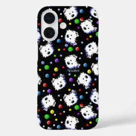Funda iPhone 16 KiniArt Confetti Westies