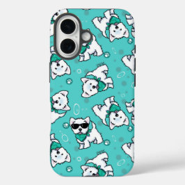 Funda iPhone 16 KiniArt Cutieface Westies