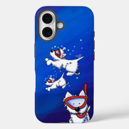 Funda iPhone 16 KiniArt Snorkel Westies