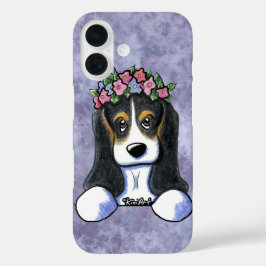 Funda iPhone 16 KiniArt, una cachorro de abono base