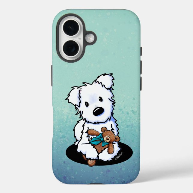 Funda iPhone 16 KiniArt Westie And Bear (Reverso )