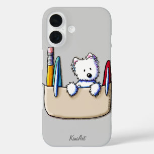 Funda iPhone 16 KiniArt Westie Pocket Protector