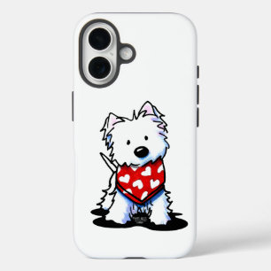 Funda iPhone 16 KiniArt Westie Valentine