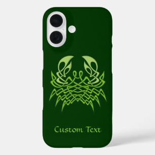 Funda iPhone 16 Knot celta de cangrejo verde